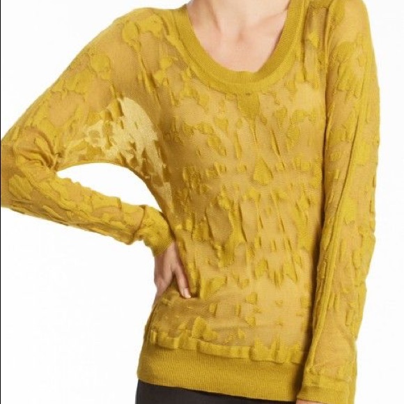 CAbi Sweaters - CAbi Ochre Burnout Sweater 💛